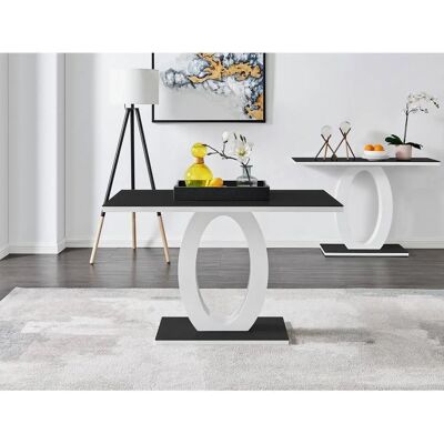 FurnitureboxUK Giovani 120cm 4-Seater Modern Rectangular High Gloss And Glass Dining Table - Dining Table FurnitureboxUK Giovani 120cm 4-Seater Modern Rectangular High Gloss And Glass Dining Table - Dining Table