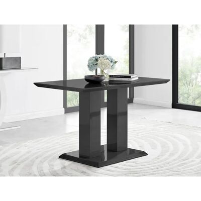 FurnitureboxUK Imperia 120cm 4-Seater Modern High Gloss Pillared Dining Table - dining table FurnitureboxUK Imperia 120cm 4-Seater Modern High Gloss Pillared Dining Table - dining table