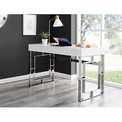 FurnitureboxUK Cambridge White High Gloss Office - Desk FurnitureboxUK Cambridge White High Gloss Office - Desk