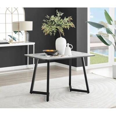 FurnitureboxUK - Carson 120cm - White Marble - Dining Table FurnitureboxUK - Carson 120cm - White Marble - Dining Table