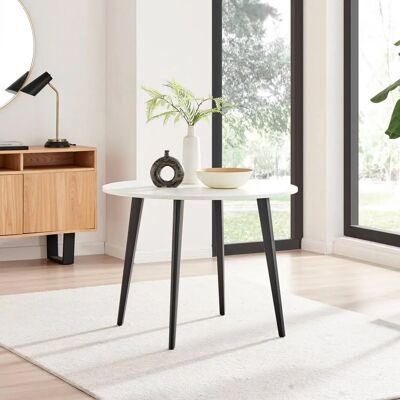 Furniturebox Uk Koko White Round Dining Table - Dining Table Furniturebox Uk Koko White Round Dining Table - Dining Table