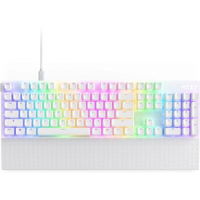 Clavier NZXT Function 2 - Blanc - Disposition UK - USB Gaming - Publicité Clavier NZXT Function 2 - Blanc - Disposition UK - USB Gaming - Publicité