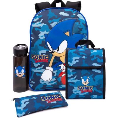 Sonic The Hedgehog Backpack Set Kids - Camo Lunch Box & Water Bottle Sonic The Hedgehog Backpack Set Kids - Camo Lunch Box & Water Bottle