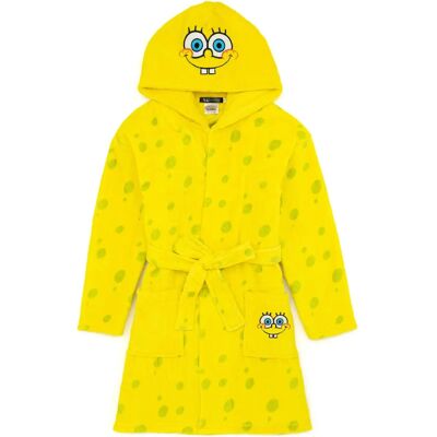 SpongeBob SquarePants Unisex Kids Bathrobe - Yellow - Bathrobe SpongeBob SquarePants Unisex Kids Bathrobe - Yellow - Bathrobe