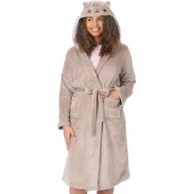 Vanilla Underground Pusheen Medium Brown Hooded Bathrobe - Bathrobe Vanilla Underground Pusheen Medium Brown Hooded Bathrobe - Bathrobe