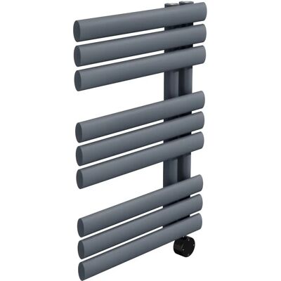 electriQ - H650xW450mm - Dark Gray - 0.6kW - Electric Towel Radiator electriQ - H650xW450mm - Dark Gray - 0.6kW - Electric Towel Radiator