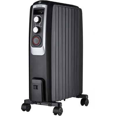 electriQ - 8 Fin - 2000W - Black - Oil-filled Radiator electriQ - 8 Fin - 2000W - Black - Oil-filled Radiator