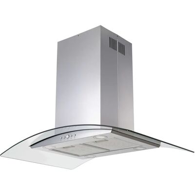 electriQ - 90cm Curved Glass Island - Cooker Hood electriQ - 90cm Curved Glass Island - Cooker Hood