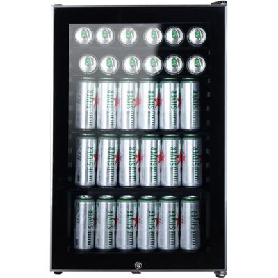 electriQ - 115L Fridge - Black - Trim - Drinks cooler electriQ - 115L Fridge - Black - Trim - Drinks cooler