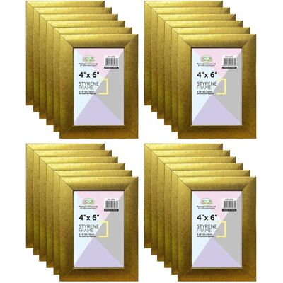 Anker Pack 36 - Gold Plastic 4x6 Photo Frames Easel Stand Wholesale Bulk Buy Anker Pack 36 - Gold Plastic 4x6 Photo Frames Easel Stand Wholesale Bulk Buy
