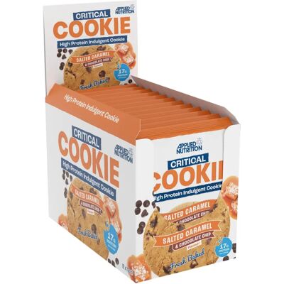 Applied Nutrition Critical Cookie Zoutkaramel & Chocoladestukjes - 12 x 85g Applied Nutrition Critical Cookie Zoutkaramel & Chocoladestukjes - 12 x 85g