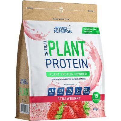 Applied Nutrition Kritische Plantaardige Eiwit, Aardbei - 450g - Publicité Applied Nutrition Kritische Plantaardige Eiwit, Aardbei - 450g - Publicité