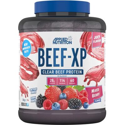 Applied Nutrition Beef-XP - Protéine de bœuf hydrolysée 1.8kg, Baies Mixte - Publicité Applied Nutrition Beef-XP - Protéine de bœuf hydrolysée 1.8kg, Baies Mixte - Publicité