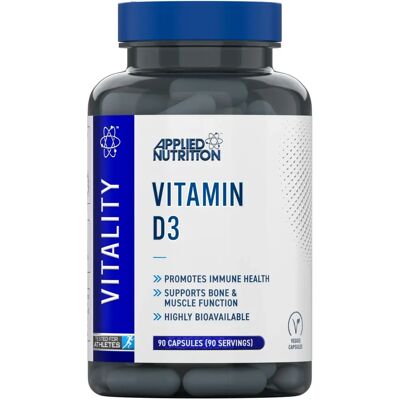 Applied Nutrition Vitamin D3 - 90 Veg Caps - Support Bone & Immunity Applied Nutrition Vitamin D3 - 90 Veg Caps - Support Bone & Immunity