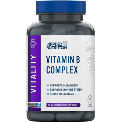Applied Nutrition Vitality B Complex - 90 Veg Caps - Vitamin B Supplement Applied Nutrition Vitality B Complex - 90 Veg Caps - Vitamin B Supplement