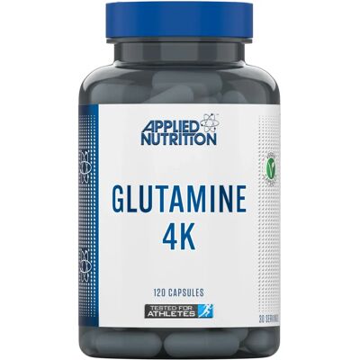 Applied Nutrition Glutamine 4K - Soutient la récupération musculaire, 120 capsules, Glutamine de haute qualité - Complément alimentaire - Publicité Applied Nutrition Glutamine 4K - Soutient la récupération musculaire, 120 capsules, Glutamine de haute qualité - Complément alimentaire - Publicité