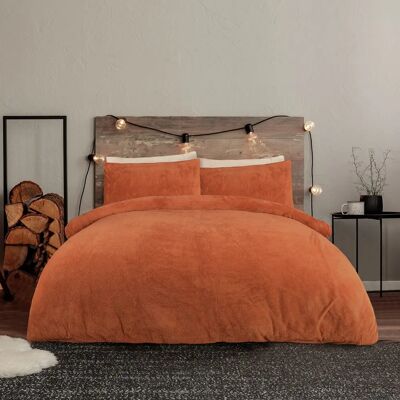 Eurotrade W Ltd. Ensemble de couette en peluche d'ours - King - Rouille Eurotrade W Ltd. Ensemble de couette en peluche d'ours - King - Rouille