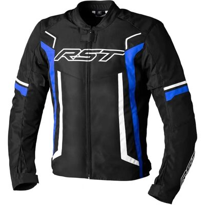 Giacca tessile moto RST Pilot Evo - Nero-Bianco-Blu - CE Livello 2 Giacca tessile moto RST Pilot Evo - Nero-Bianco-Blu - CE Livello 2