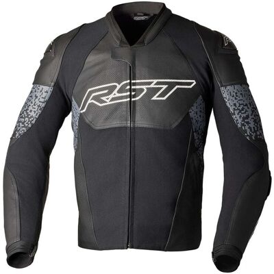RST Supersport-K Leather Motorcycle Jacket - Black Gray - Performance & Safety RST Supersport-K Leather Motorcycle Jacket - Black Gray - Performance & Safety