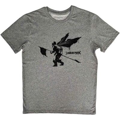 Linkin Park Unisex T-shirt - Street Soldier Grey XXL Linkin Park Unisex T-shirt - Street Soldier Grey XXL