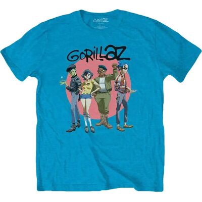 Gorillaz Unisex T-shirt - Group Circle Rise - T-shirt Gorillaz Unisex T-shirt - Group Circle Rise - T-shirt
