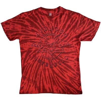 HeyRusty Avenged Sevenfold - Rotes Dip-Dye T-Shirt - T-Shirt HeyRusty Avenged Sevenfold - Rotes Dip-Dye T-Shirt - T-Shirt