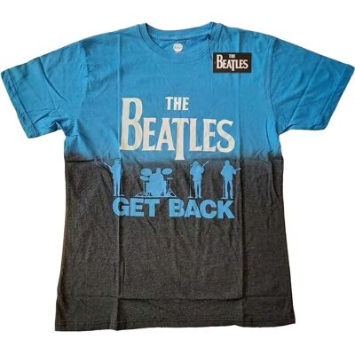 The Beatles Blå Dip Dye Unisex T-shirt - Get Back - T-shirt The Beatles Blå Dip Dye Unisex T-shirt - Get Back - T-shirt