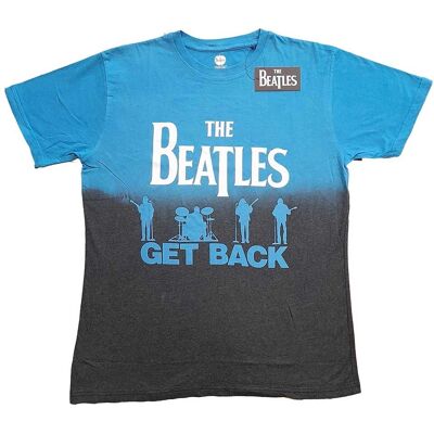 The Beatles Blå Dip Dye Unisex T-shirt - T-shirt The Beatles Blå Dip Dye Unisex T-shirt - T-shirt