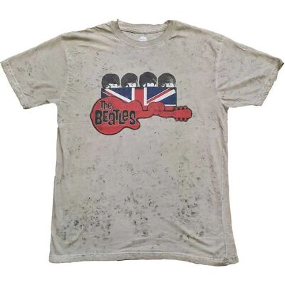 The Beatles Gitarr & Flagg Snow Wash T-Shirt - T-shirt The Beatles Gitarr & Flagg Snow Wash T-Shirt - T-shirt