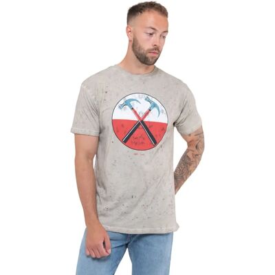 Pink Floyd The Wall Hammers Snow Wash T-Shirt - T-Shirt Pink Floyd The Wall Hammers Snow Wash T-Shirt - T-Shirt