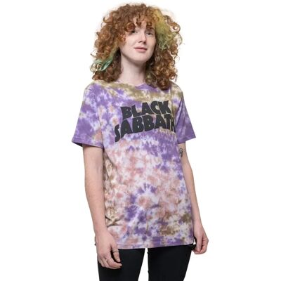 Black Sabbath Wavy Logo Dip DYe Wash T-Shirt - Unisex Black Sabbath Wavy Logo Dip DYe Wash T-Shirt - Unisex