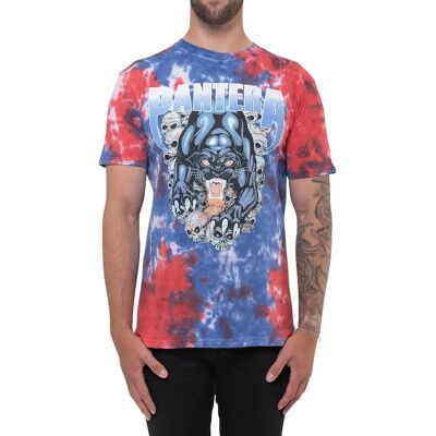 Pantera Unisex Blue Dye Wash T-Shirt - T-Shirt Pantera Unisex Blue Dye Wash T-Shirt - T-Shirt