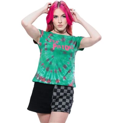 The Sex Pistols Green Logo Crop Top - Ladies Punk T-Shirt The Sex Pistols Green Logo Crop Top - Ladies Punk T-Shirt