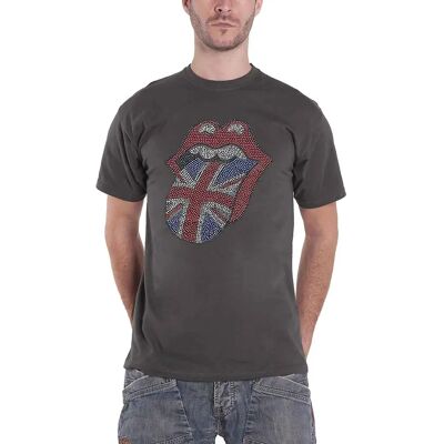 The Rolling Stones Union Jack Diamante T-shirt - T-shirt The Rolling Stones Union Jack Diamante T-shirt - T-shirt
