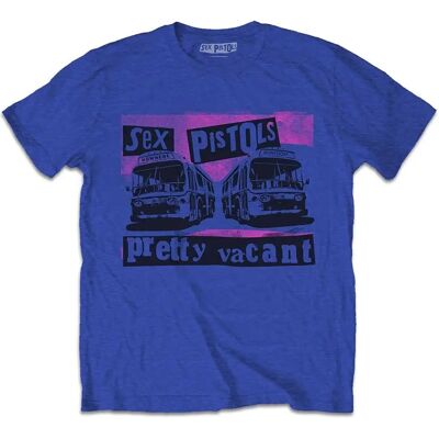 The Sex Pistols Pretty Vacant Coaches Blue T-shirt - Punk The Sex Pistols Pretty Vacant Coaches Blue T-shirt - Punk