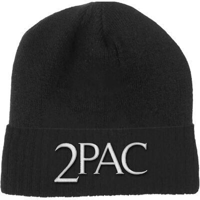 Tupac Beanie Hat 2PAC Logo Beanie Hat Black - Beanie Hat Tupac Beanie Hat 2PAC Logo Beanie Hat Black - Beanie Hat
