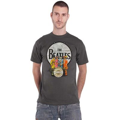 HeyRusty The Beatles Sgt Pepper & Drum Grå Medium - T-shirt HeyRusty The Beatles Sgt Pepper & Drum Grå Medium - T-shirt