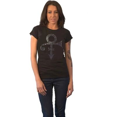 Prince Purple Symbol T-shirt - Cotton, Short Sleeves, Diamante Prince Purple Symbol T-shirt - Cotton, Short Sleeves, Diamante