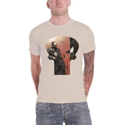 Punisher Marvel Kontur Skalle T-Shirt - Unisex Punisher Marvel Kontur Skalle T-Shirt - Unisex