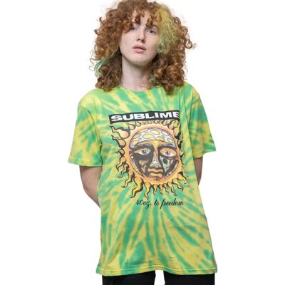 Sublime 40oz To Freedom Dip-Dye Grön X-large - T-shirt Sublime 40oz To Freedom Dip-Dye Grön X-large - T-shirt