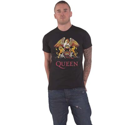Queen Classic Crest Black T-shirt - Unisex 5XL Queen Classic Crest Black T-shirt - Unisex 5XL