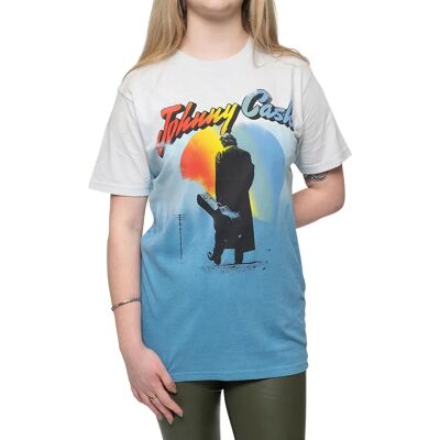 Johnny Cash Walking Guitar Dip-Dye T-Shirt - Unisex Johnny Cash Walking Guitar Dip-Dye T-Shirt - Unisex