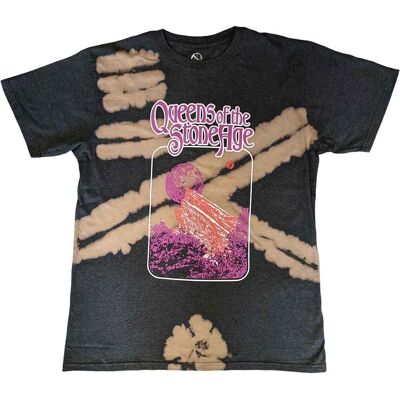 Queens Of The Stone Age Planet Frame Dye Wash T-Shirt - Unisex Queens Of The Stone Age Planet Frame Dye Wash T-Shirt - Unisex