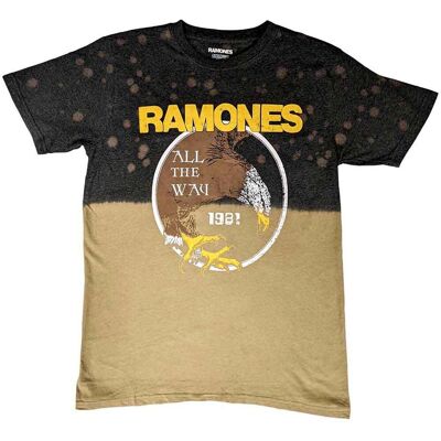 Ramones All The Way Dip-Dye Svart XL T-shirt Ramones All The Way Dip-Dye Svart XL T-shirt
