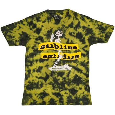 Sublime Officiell band T-shirt - Böner Skeleton, Gul, Small Sublime Officiell band T-shirt - Böner Skeleton, Gul, Small