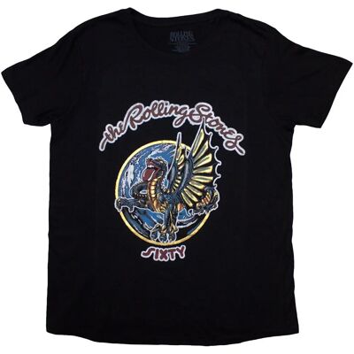 The Rolling Stones Dam-T-shirt - Svart - Sixty Dragon Globe - Officiell Rock Off The Rolling Stones Dam-T-shirt - Svart - Sixty Dragon Globe - Officiell Rock Off