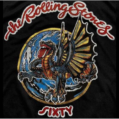 The Rolling Stones Sixty Dragon Globe Svart T-shirt S The Rolling Stones Sixty Dragon Globe Svart T-shirt S