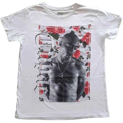 HeyRusty Tupac Vit Blomster XXL T-shirt - T-shirt HeyRusty Tupac Vit Blomster XXL T-shirt - T-shirt