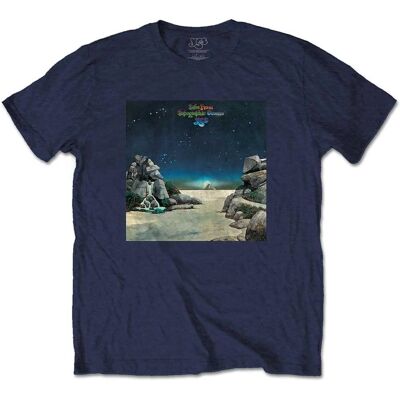 Yes M Marinblå Topografiska Oceans Band Logo T-Shirt - T-Shirt Yes M Marinblå Topografiska Oceans Band Logo T-Shirt - T-Shirt
