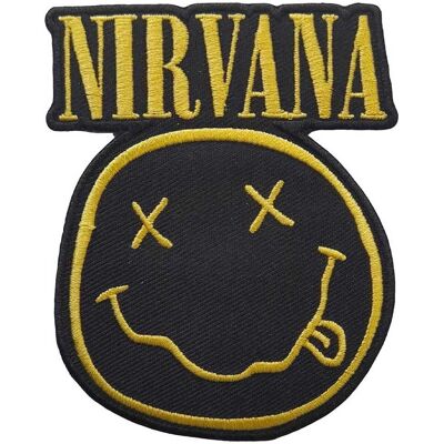 Patch Nirvana Logo & Sourire à Coudre - Accessoire - Publicité Patch Nirvana Logo & Sourire à Coudre - Accessoire - Publicité